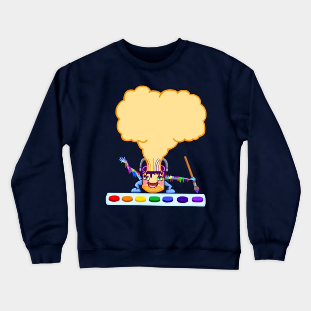 Happy Painting Can Crewneck Sweatshirt by Art by Deborah Camp